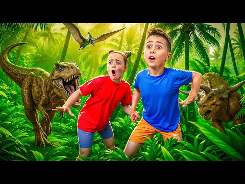 Matteo and Gabriella Jurassic World | Dinosaur Adventure For Kids