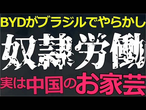 12-27 BYD工場で奴隷労働発覚！実は中国では強制労働が以前から横行