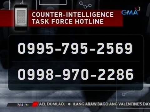 Counter Intelligence Task Force Hotline Video Gma News Online