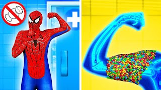 Superhéroes en la vida real 🦸‍♂️🦸‍♀️ Héroes embarazadas + Increíble aventura familiar 🏫✨