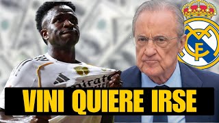 VINICIUS QUERRÍA IRSE DEL MADRID YA: BOMBAZO
