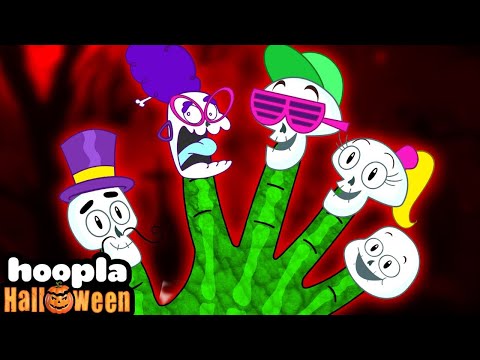 Spooky Scary Skeleton Song | Scary Finger Family | Hoopla Halloween