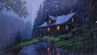 Gentle Night RAIN - Rain Sounds For Sleeping - Sleep Immediately with Heavy Rain on Tin Roof, ASMR