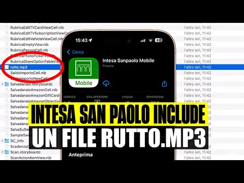 INTESA SAN PAOLO: NELL'APP DELLA BANCA SPUNTA LO STRANO FILE RUTTO.MP3. ILARITÀ SUL WEB