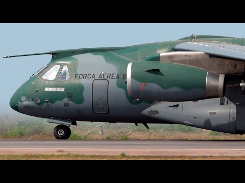 Plane Spotting Highlights: Embraer C-390 Millennium, KC-767, E-99 and KC-135 Takeoff
