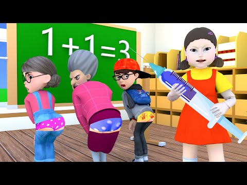 Scary Teacher 3D vs Squid Game Nick and Tani the Best Troll of MissT or 5 Times Challenge