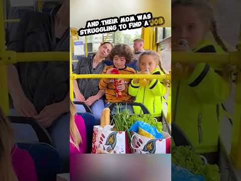 she snatched food from homeless kids | women's rude behavior with poor family #shorts #mom #hungry