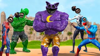 TEAM SPIDERMAN vs TEAM SUPERHERO VS GIANT CATNAP - Story of Transformation SUPERHERO SIREN HEAD
