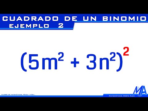 Cuadrado de un binomio Ejemplo 2