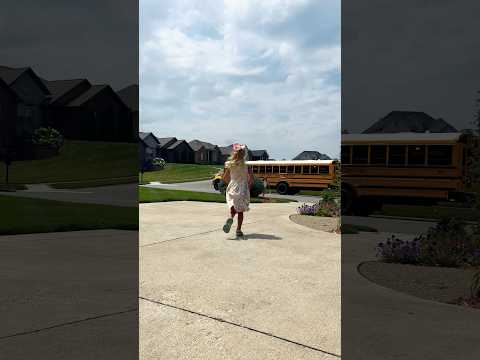 She waits for her sisters every day today she had a gift! First day of school #sad #sistergoals #fyp