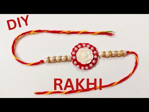 Handmade Rakhi Making At Home / How To Make Easy Rakhi / Rakhi Making Ideas For School Competition