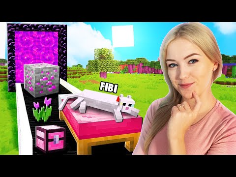 NIESKOŃCZONY RÓŻOWY ŚWIAT BELLI W MINECRAFT! | Vito i Bella