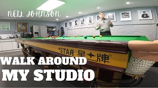 A WALK AROUND MY PRIVATE STUDIO NOT YET COMPLETE