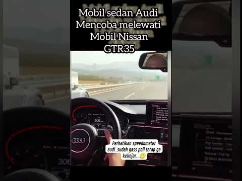 Anjay mobil Audi R8 coba lawan Nissan GT-R, dah limit speednya #shorts
