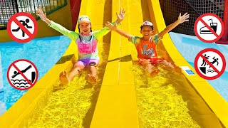 Rules of conduct in the Waterpark! Aquaventure with Sofia and Family