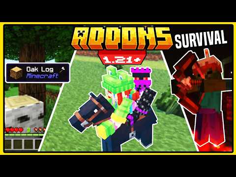 NECESITAS estos 10 ADDONS SURVIVAL para Minecraft bedrock 1.21