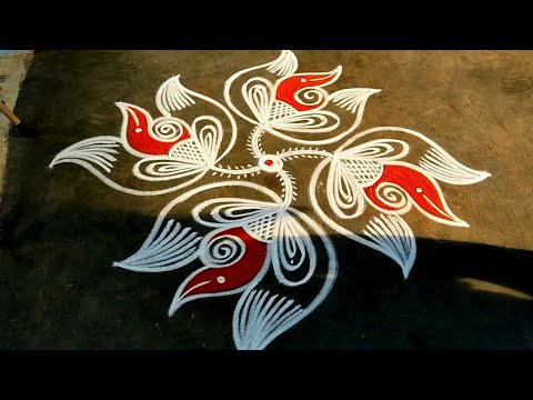 Muggulu simple designs for daily use🌹small creative rangoli designs🌹simple rangoli designs with dots
