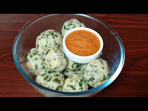 புதுவிதமான மிக சத்தான டிபன் ! Unique Healthy Breakfast /Rice Flakes & Drumstick Leaves  balls