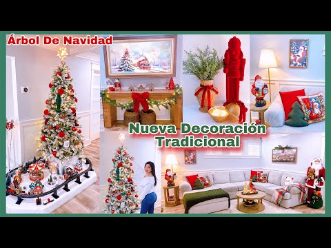 Nueva Decoración Tradicional🎄Clasica 🎅El Sueño De Mi Esposo Se Logró 💫Decora Tu Sala TV Navidad 2024