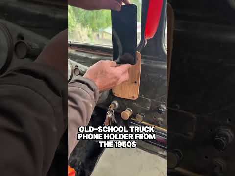 Old school truck phone holder from 1950s. #trucking #trucker #truckdriver