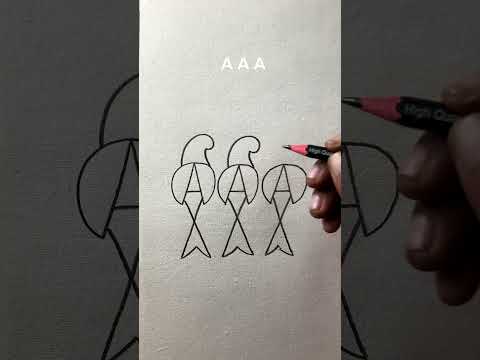 Simple Birds drawing with A A A