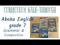 Abeka English Curriculum Overview