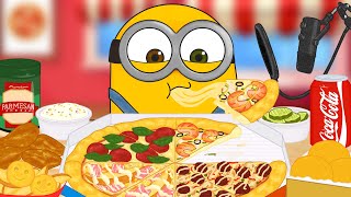 [ASMR] 미니언즈 밥 피자 애니먹방(Minions Bob Pizza Animation Mukbang)