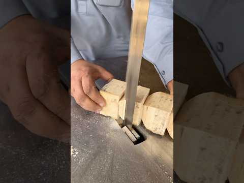 Making wood legs ๐ฆต cutting skills machine ๐ฑ #wood #wooddesigner #wood #woodscraft #woodworking