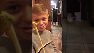 Me and my dad trying WASABI for the first time!