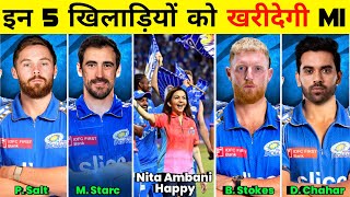 IPL 2025 Mi Traget Players : M Starc, Philip Salt & some other big players in MI | MI 2025 SQUAD