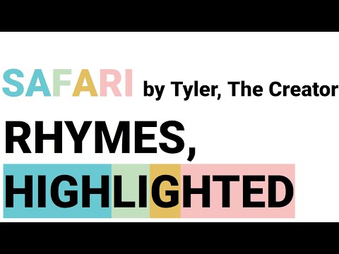 SAFARI by Tyler, The Creator | Rhymes, Highlighted