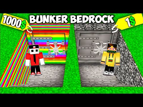 HO COSTRUITO UN BUNKER DI BEDROCK DA 1.000.000€ vs 1€ su MINECRAFT