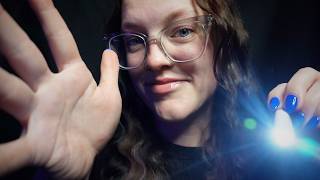 ASMR Bright Light Triggers & Relaxing Hand Movements - visual asmr for sleep, tongue clicking