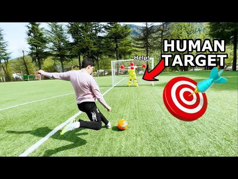 ❌🎯 HUMAN TARGET CHALLENGE #football #soccer #challenge