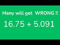 Decimals: Addition and Subtraction