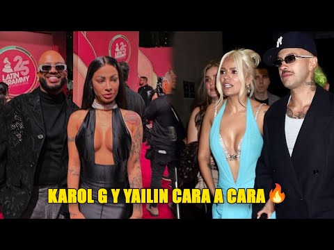 Karol G y Yailin La Mas Viral CARA A CARA en los Latin Grammys.