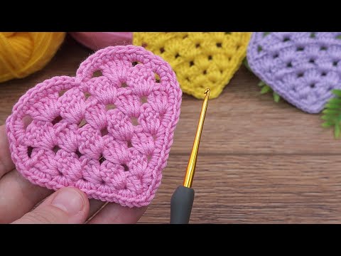 ♡~incredibly beautiful!!♡~ make a very easy crochet heart motif. You will love it #crochet