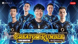HARI YANG DI TUNGGU2 ⚔️ OURASTORE VS PRK ⚔️ DOTA 2 CREATOR RUMBLE BY OURASTORE #OURASTORE