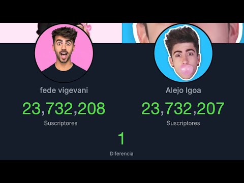 FEDE VIGEVANI SUPERA A ALEJO IGOA EN SUSCRIPTORES - MOMENTO EXACTO