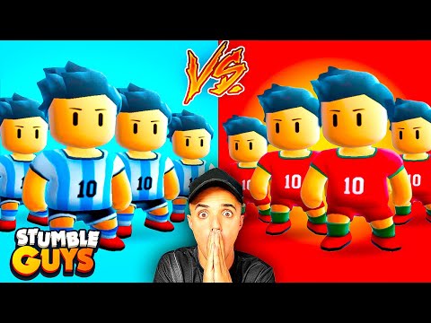 SKINS *MESSI vs CR7* BATALLA FINAL en STUMBLE GUYS...😱 - Jonbtc