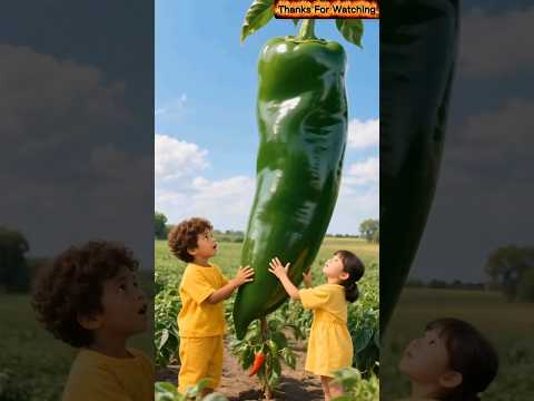 A cute baby picked a big chili from the garden.#chili #cutebaby #facts #emotionalstory #shorts