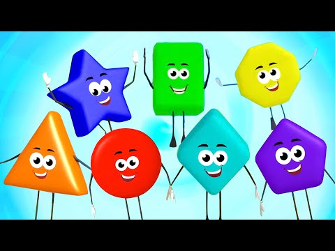 Ten Little Shapes, Learning Videos and Nursery Rhymes for Kids