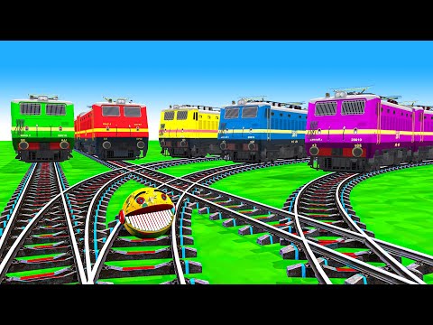 【踏切アニメ】あぶない電車 5 TRAIN THOMAS 🚦 Fumikiri 3D Railroad Crossing Animation Kereta Api Kartun #123