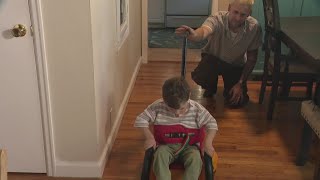 Variety Children's Charity youth champion cruising pass obstacles thanks to new wheels