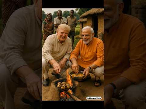 Trump & Modi Ji Cook Litti Chokha Together in a Bihar Village 🔥🌾 | Desi Food Vibes!