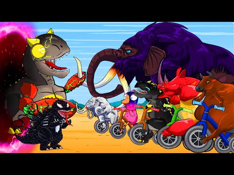 Mammoth vs  GODZILLA Evolved Dinosaur & Rhino MONSTER - Legendary Monsters: Size Comparison