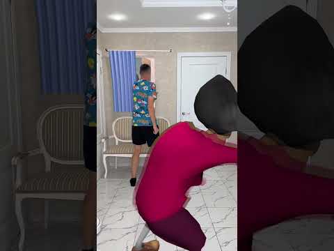 Scary Teacher 3D outside the window!Dad Be careful! #funny