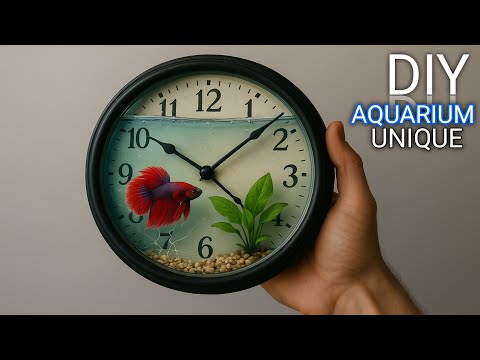 Transforming an Old Wall Clock into an Aesthetic Betta Fish Aquarium