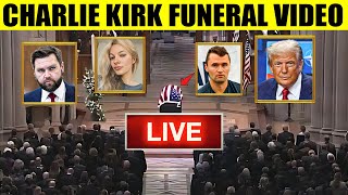 Charlie Kirk Funeral Live at Arizona Stadium - Erika Kirk Speech Trump Jd Vance will BREAK DOWN