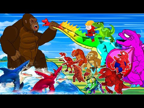 All BABY GODZILLA, KONG vs BIG-dinosaurs fossils Episodes Indoraptor, Skeletons Animation Cartoon!